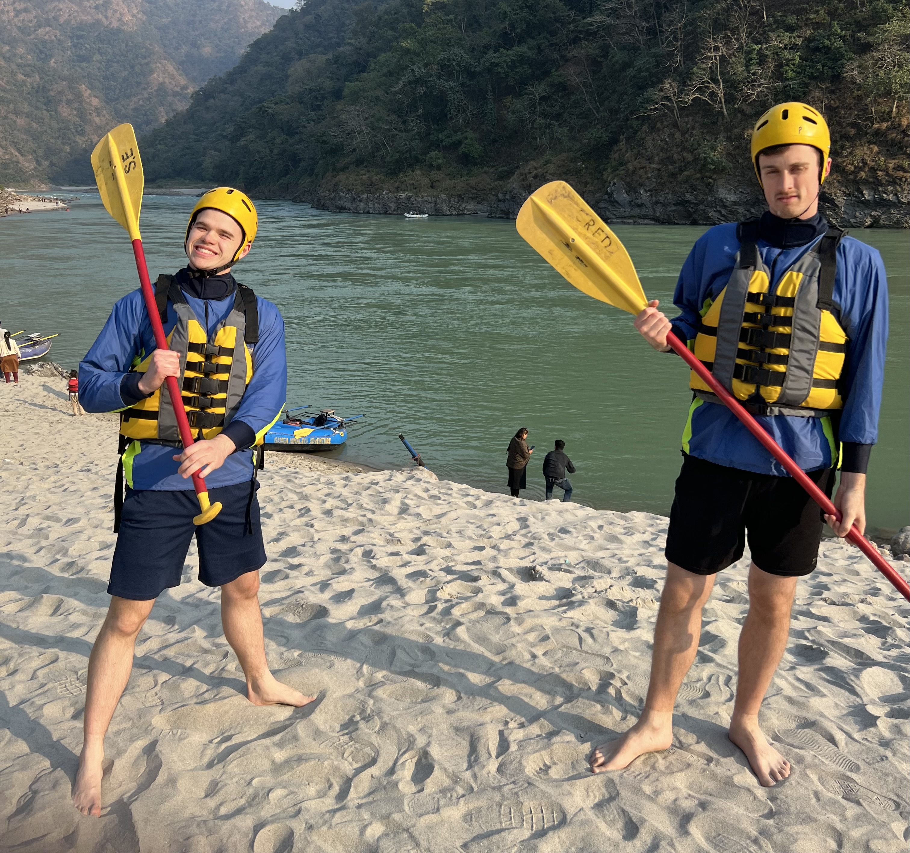 Evan and Colin ready for white water rafting