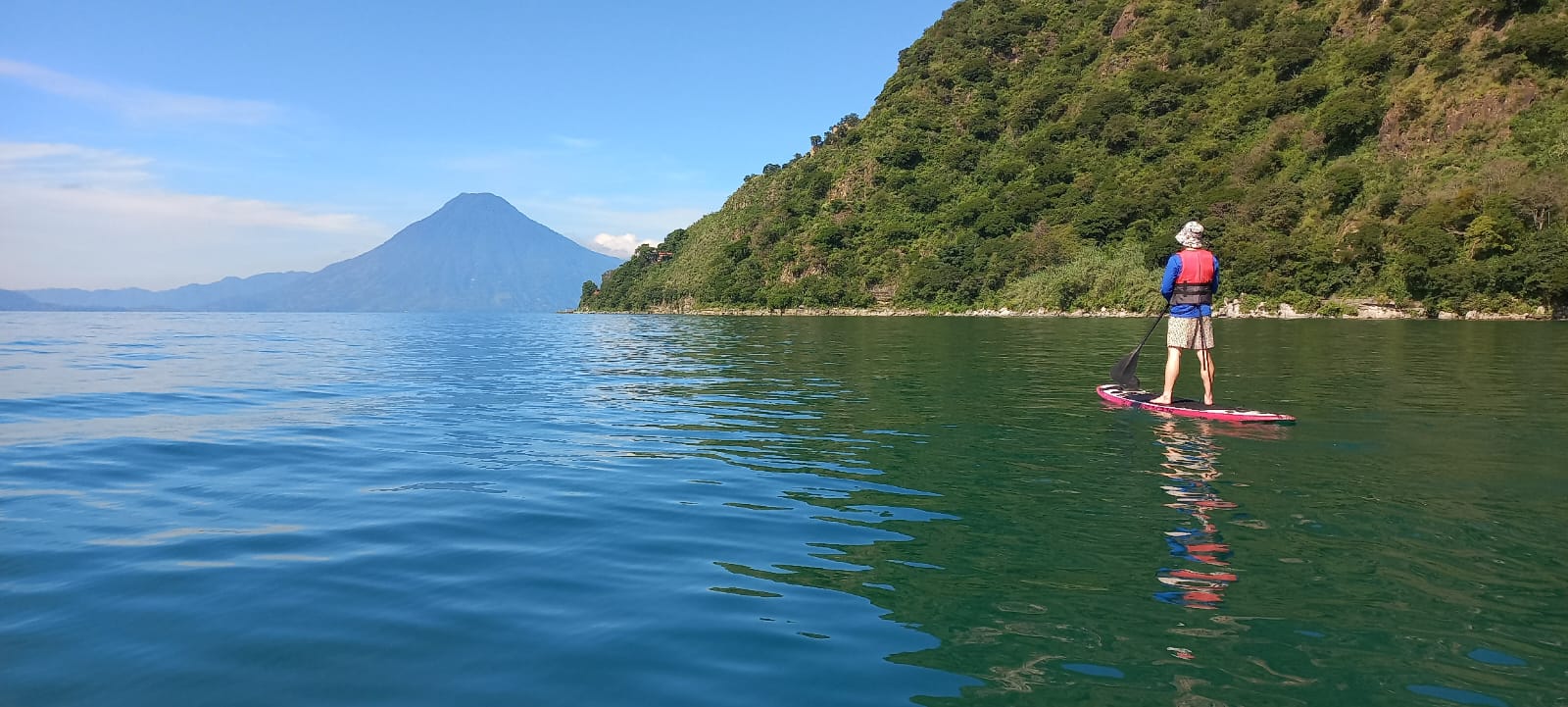 Paddleboarding on Lake Atitlán