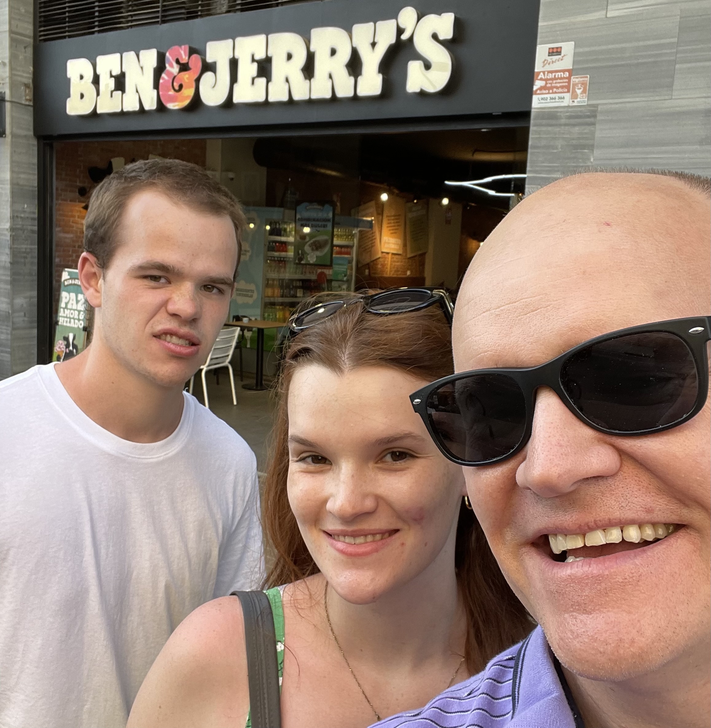 Me with my dad and sister Riley in Spain